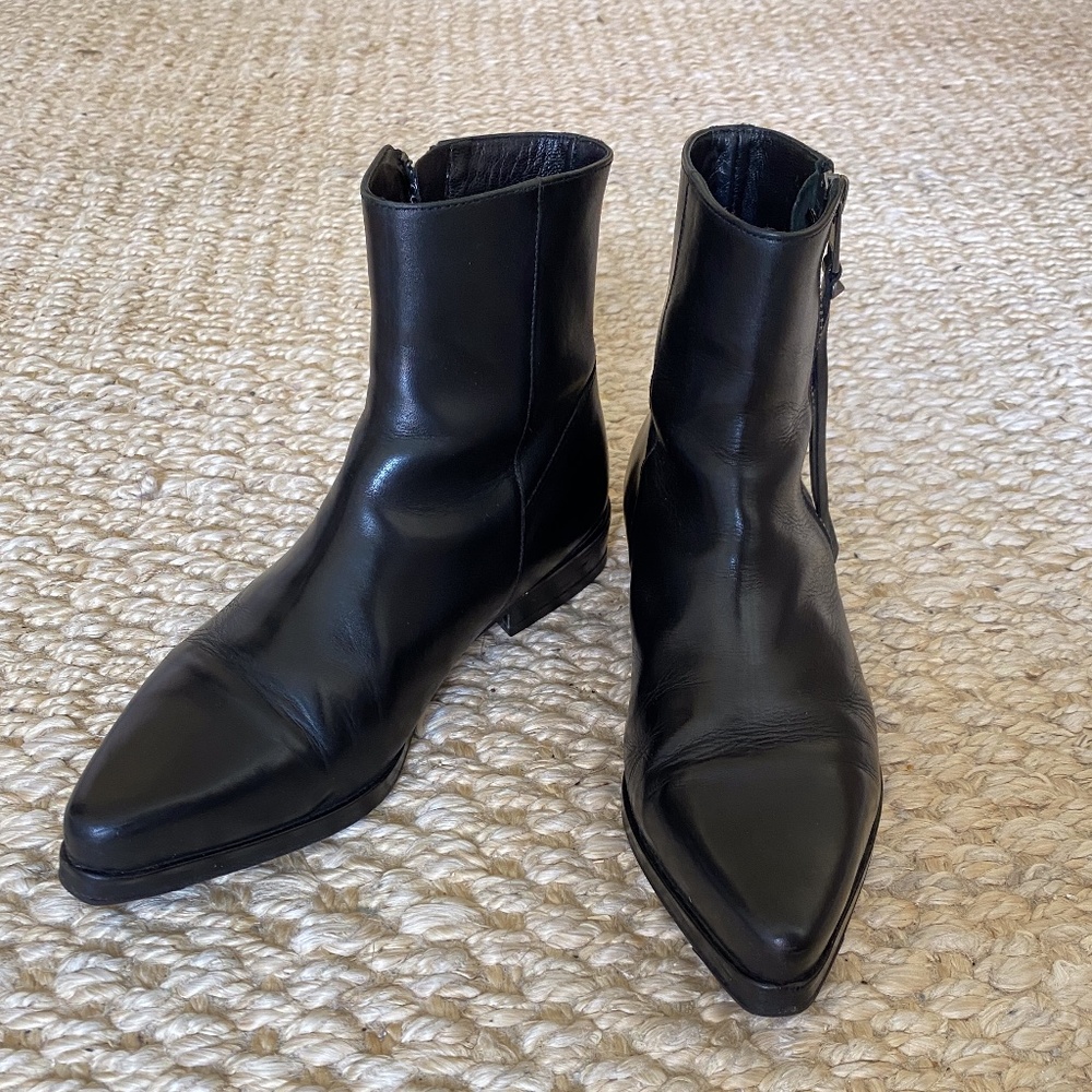AllSaints Leather Ankle Boots - Size 7.5/38